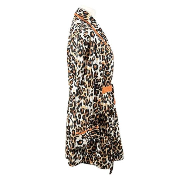AR Allison Rhea Leopard Print Luxury Cotton Robe | Kimono Style | OSFM - Picture 5 of 11